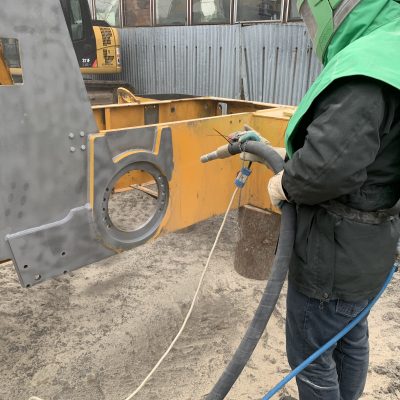 mobilné pieskovanie konštrukcie stroja